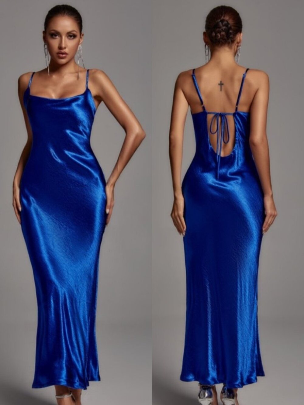 Slip n Sexy Backless Maxi Dress